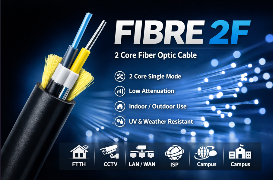 2F (2 Core) Optical Fiber Cable